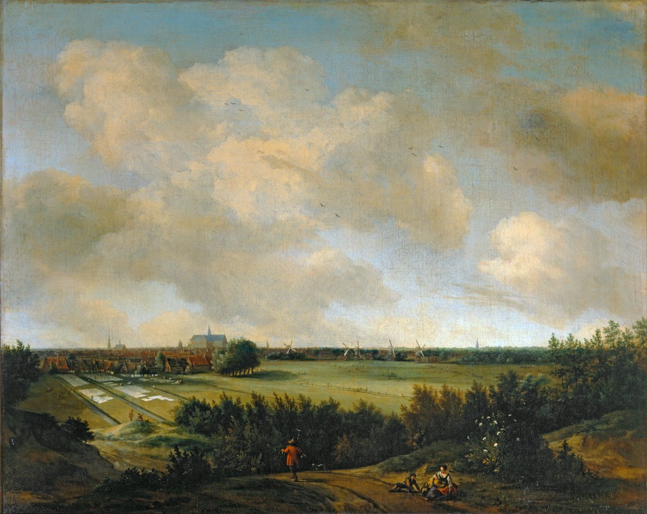 De wasvrouwen van Overveen, bij Haarlem ... door Jan van der the Elder Meer