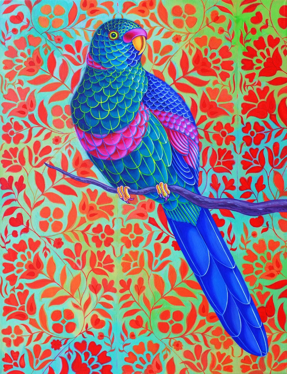 Blauwe papegaai, 2015 door Jane Tattersfield