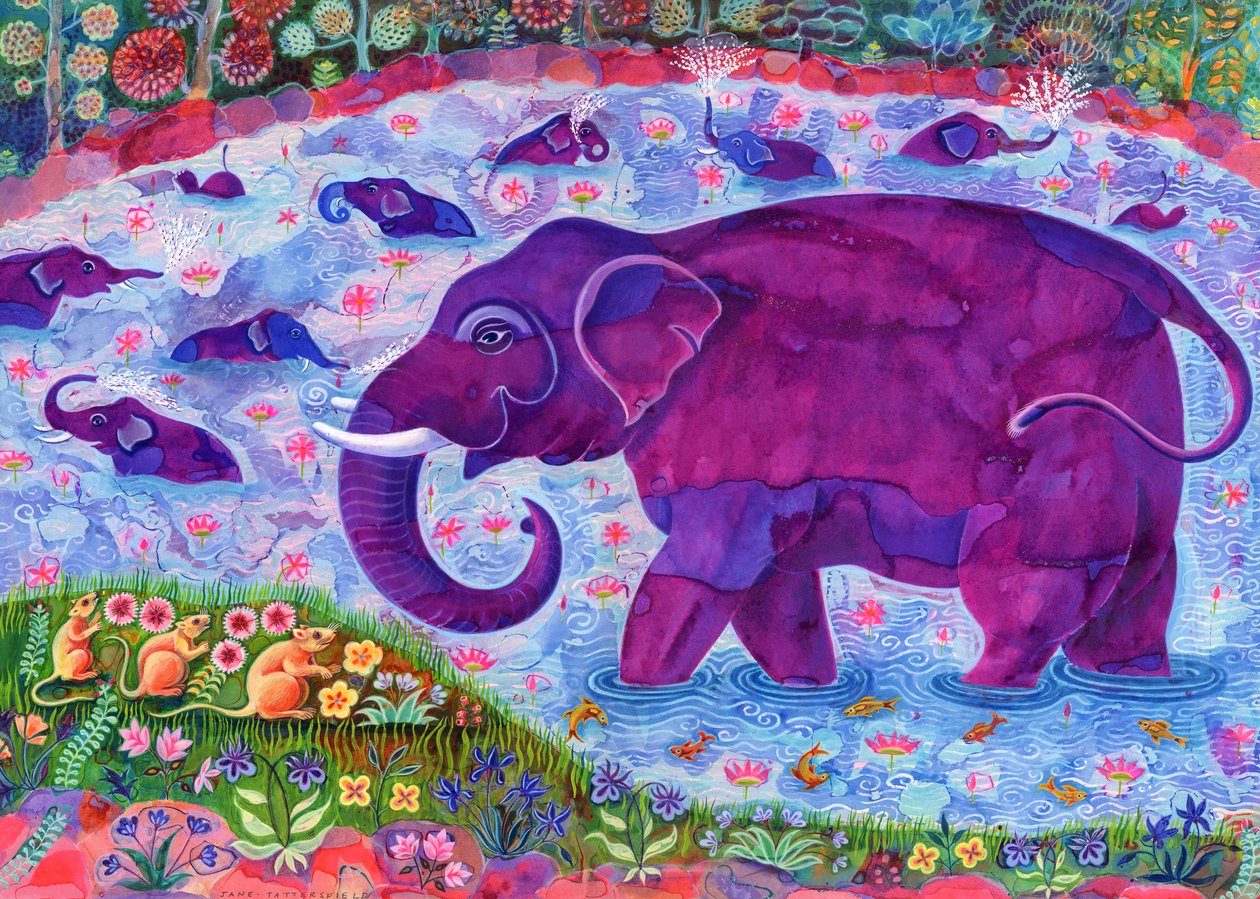 Olifant en muizen door Jane Tattersfield
