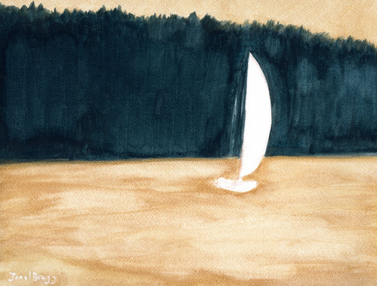 Zeilboot in Guemes Kanaal door Janel Bragg