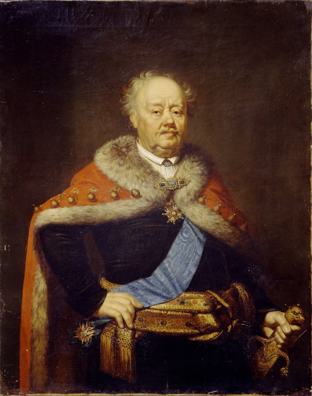 Portret van Graaf Franciszek Ksawery Branicki 1730-1819, 1818 door Janos Rombauer