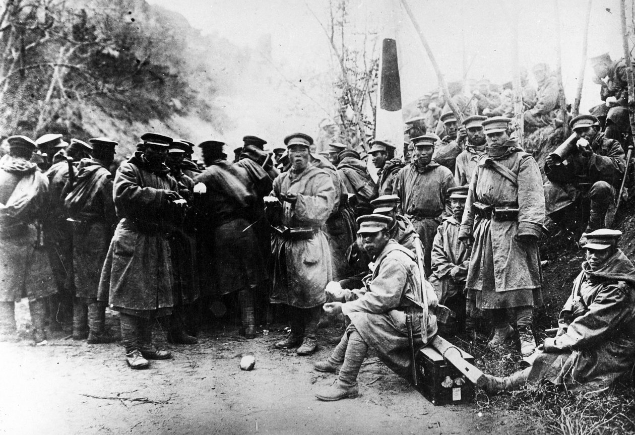 Waarschijnlijk Japanse troepen in China, ca. 1930s door Japanese Photographer