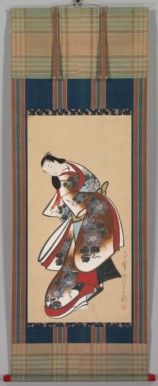 Courtisane, vroege 1700s door Japanese School