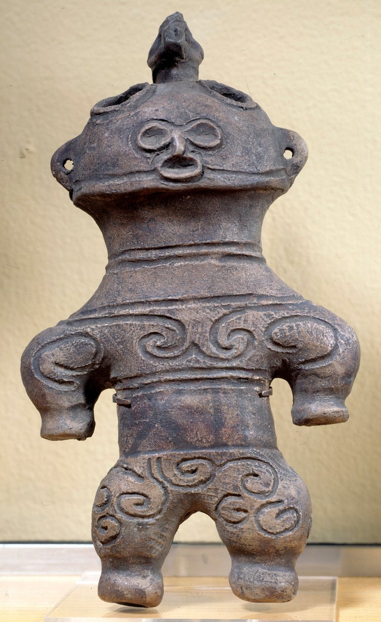 Dogu-beeldje Japan, hoogte 20 cm, Neolithicum, Jomon-periode door Japanese School