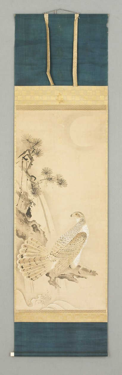 Valk en Boom, ca. 16e eeuw (Kakemono) door Japanese School
