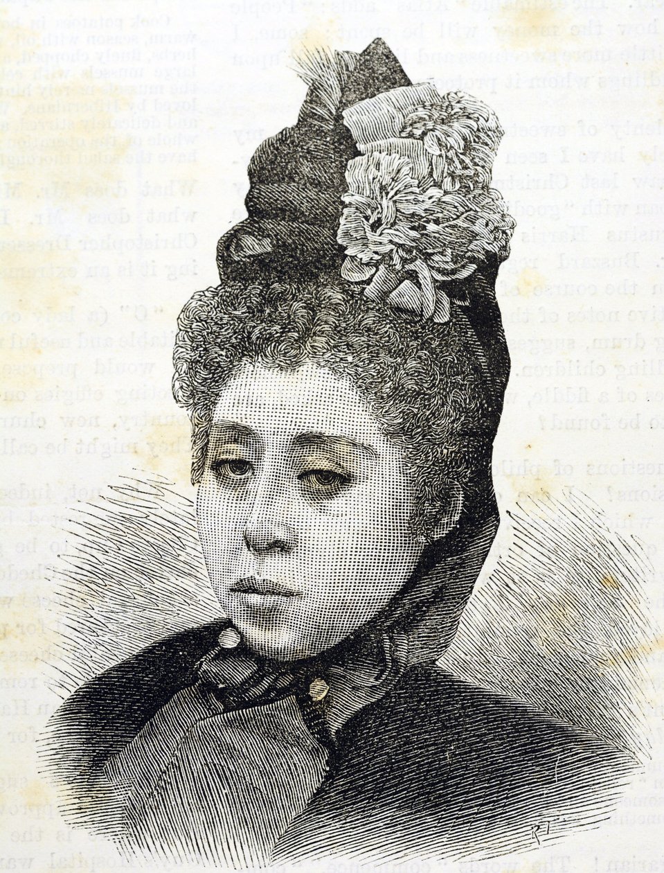 Meiji-periode. Prinses Komatsu van Japan. Illustratie van 1887 door Japanese School