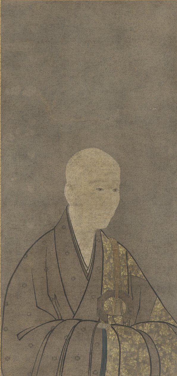 Portret van Muso Kokushi (1275-1351) Muromachi-periode door Japanese School