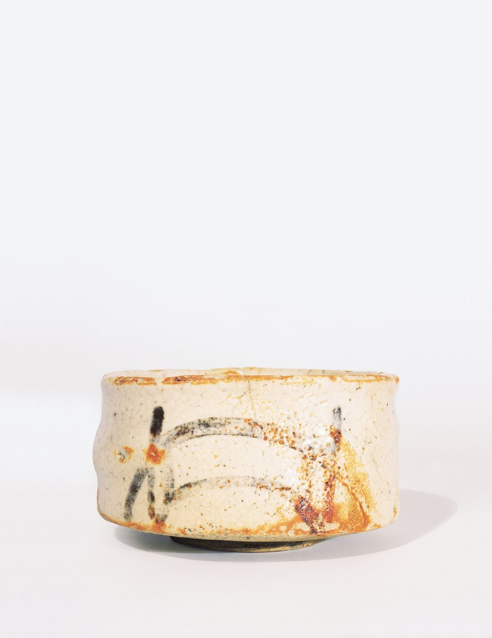 Shino Chawan theekom met een lage voet, Momoyama Periode door Japanese School
