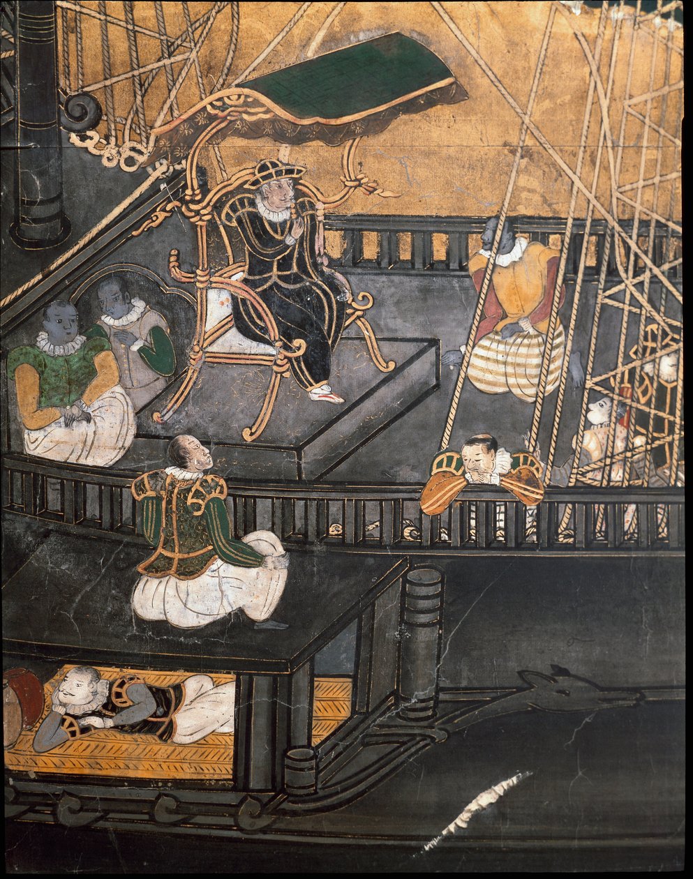 Het Portugese schip door Japanese School