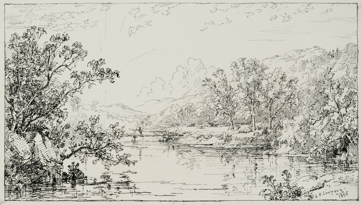 Oktober in de Ramapo Vallei, 1885 door Jasper Francis Cropsey