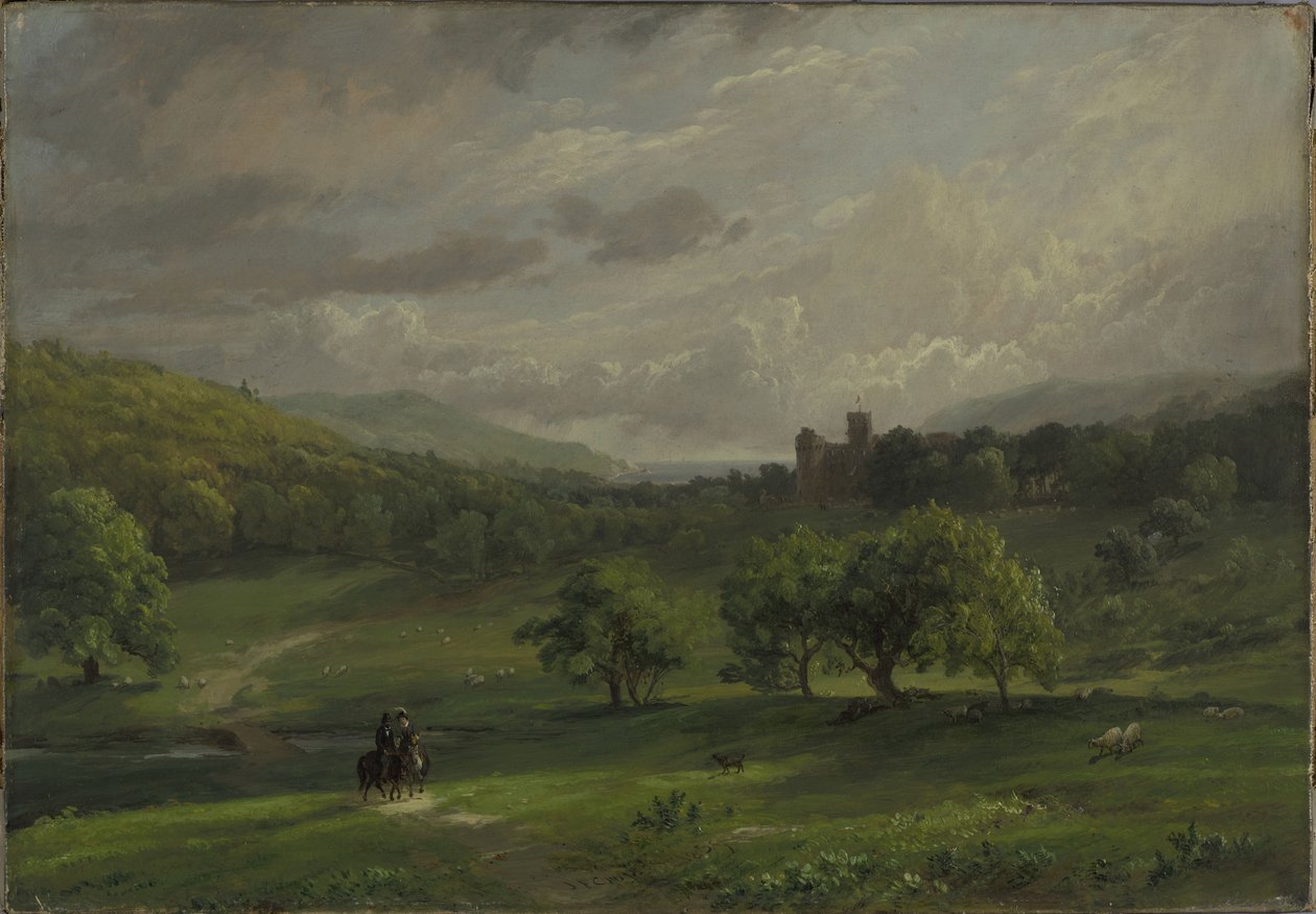 Kasteel Lulworth door Jasper Francis Cropsey