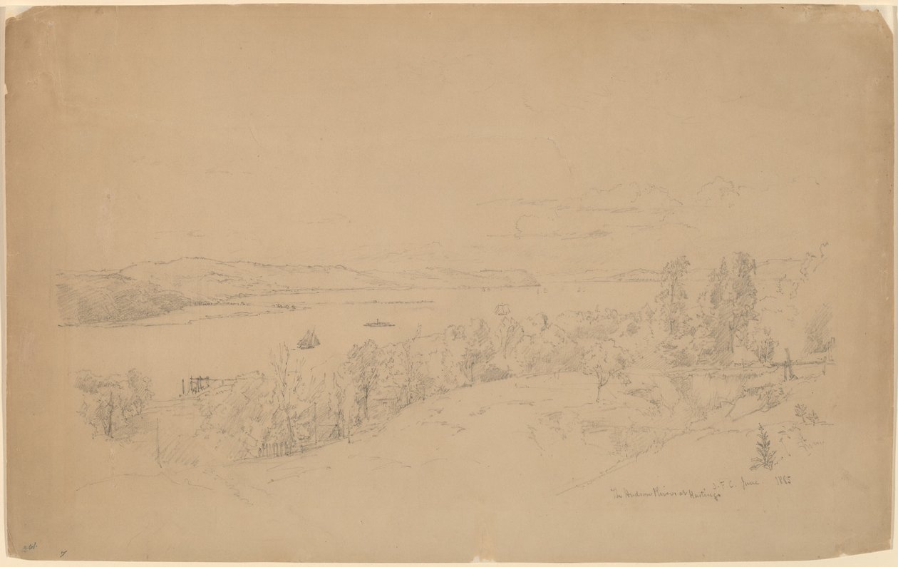 De Hudson Rivier bij Hastings door Jasper Francis Cropsey