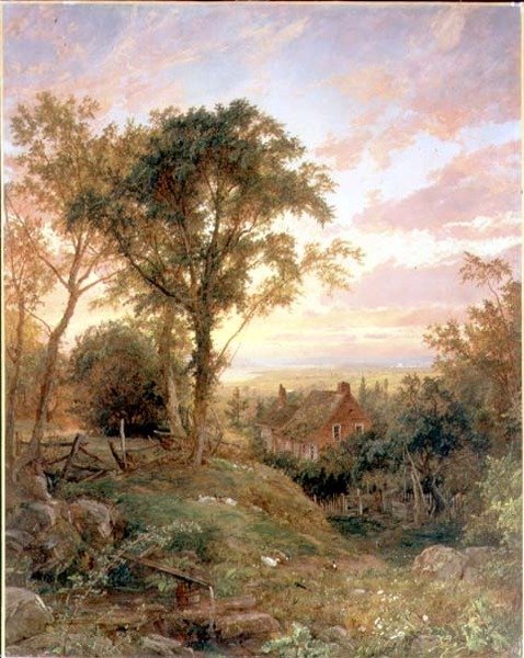 Het Oude Huis, Warwick, New York door Jasper Francis Cropsey