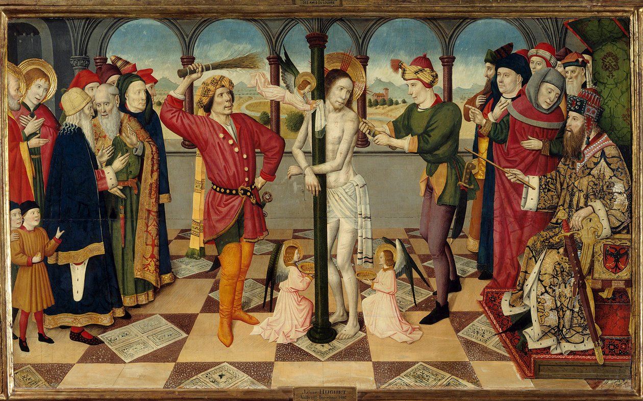 De geseling van Christus voor Pontius Pilatus door Jaume Huguet
