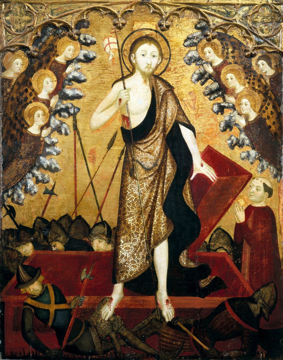 Opstanding van Christus, paneel van het altaarstuk van het Heilig Graf door Jaume Serra