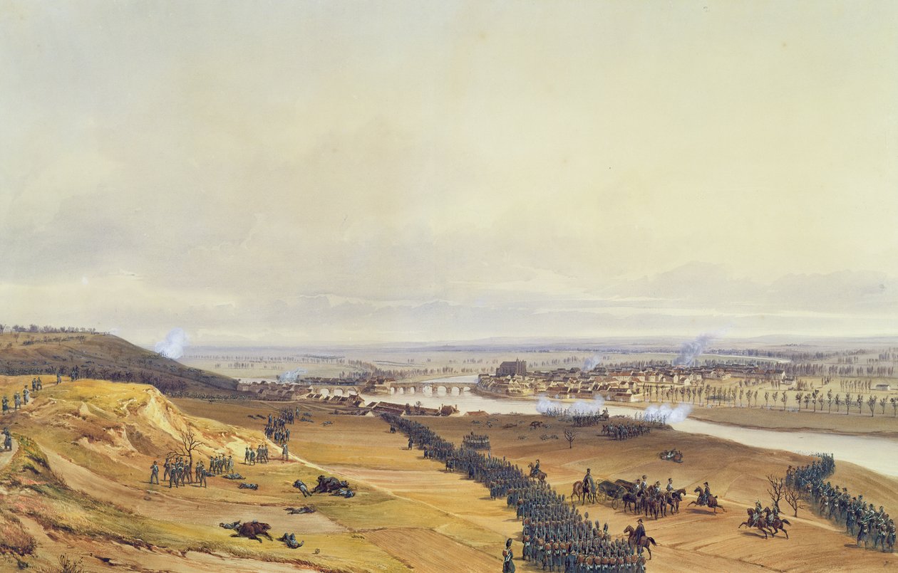 Slag bij Montereau, 18 februari 1814 door Jean Antoine Simeon Fort