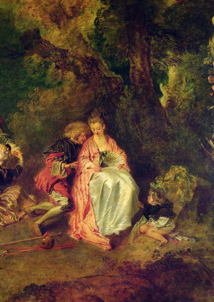 Inscheping naar Cythera (detail) door Jean Antoine Watteau
