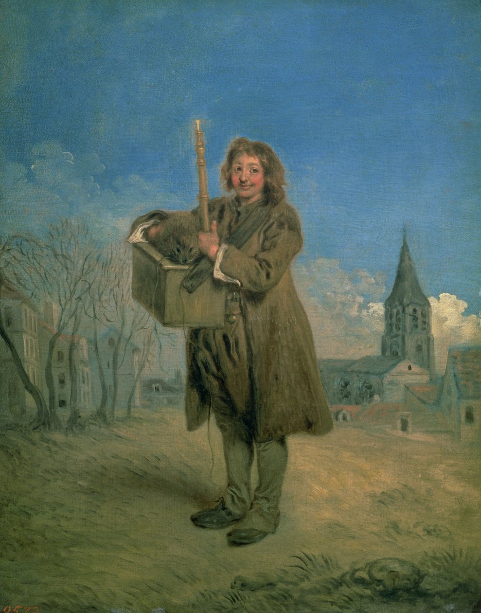 Savoyaard met een Marmot, 1715-16 door Jean Antoine Watteau