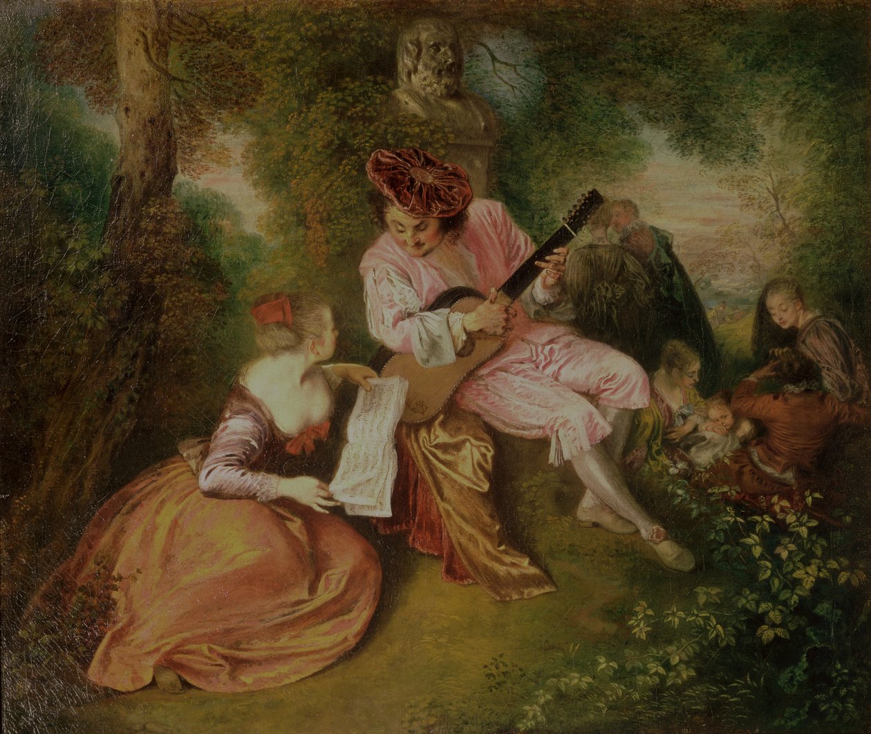 De schaal van liefde door Jean-Antoine Watteau