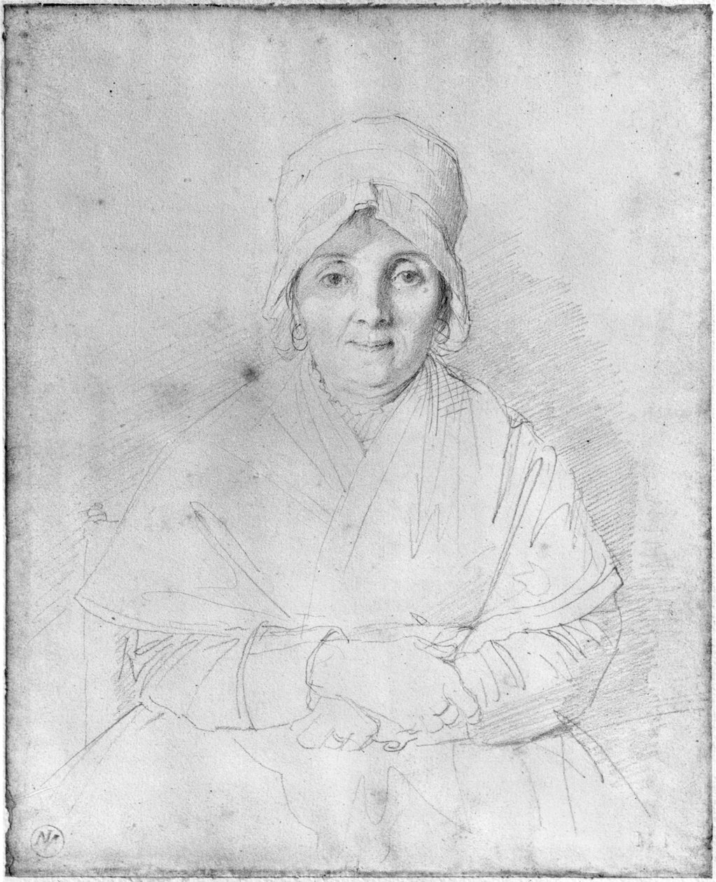 Madame Ingres Mere (1758-1817) 1814 door Jean Auguste Dominique Ingres