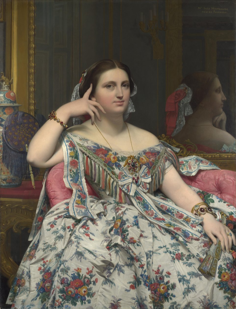 Madame Moitessier, 1856 door Jean Auguste Dominique Ingres
