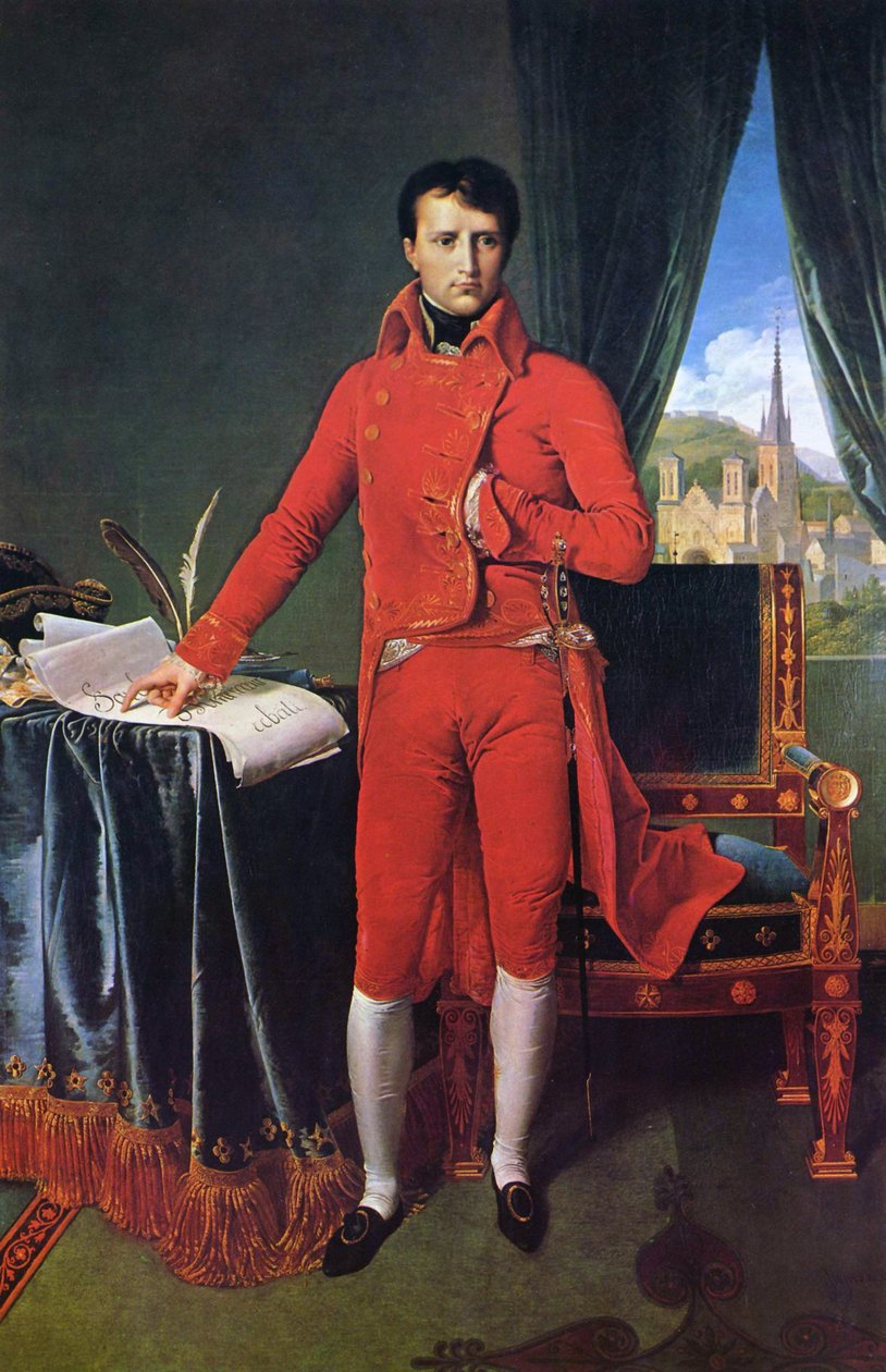 Portret van Napoleon Bonaparte als Eerste Consul door Jean Auguste Dominique Ingres