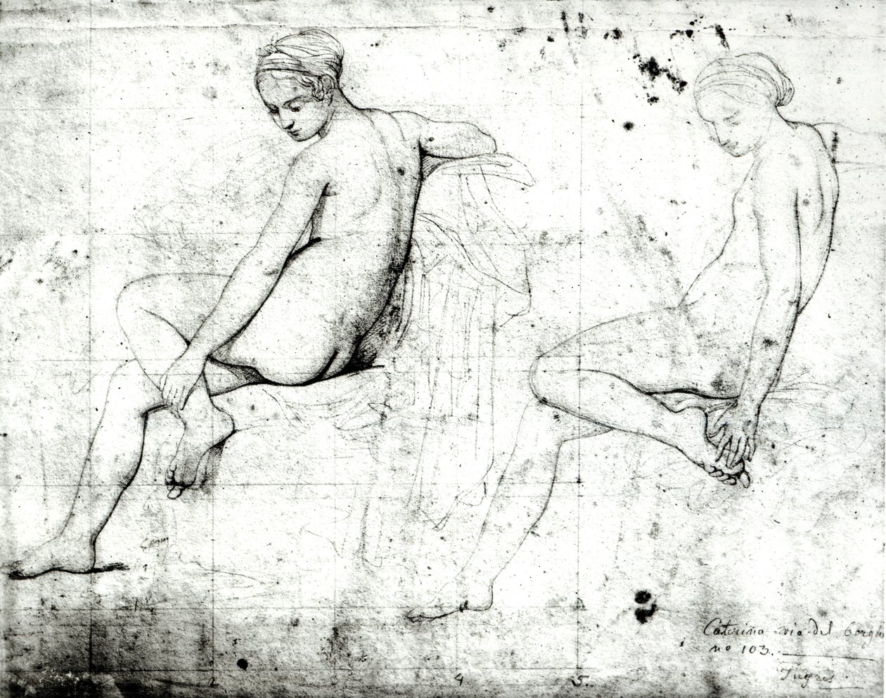 Studie voor het Turkse Bad door Jean Auguste Dominique Ingres