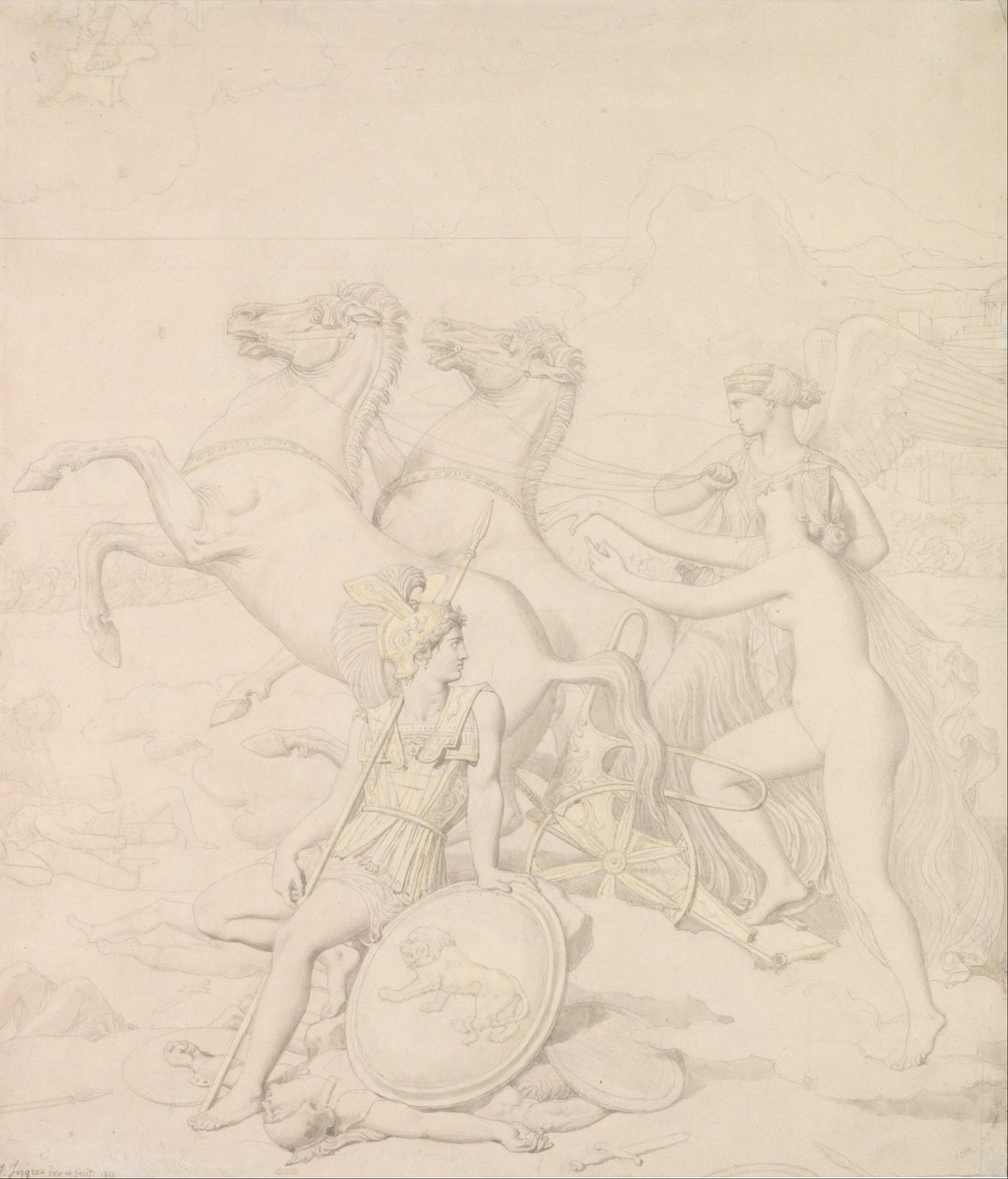 Venus Gewond door Diomedes door Jean Auguste Dominique Ingres