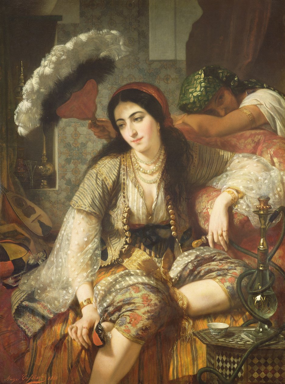 Odalisque door Jean Baptiste Ange Tissier