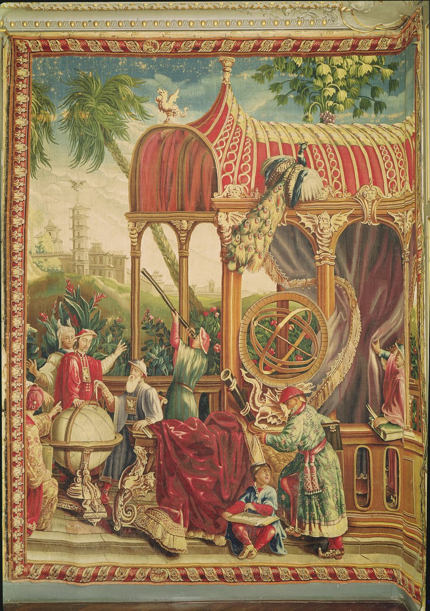 De astronomen, Beauvais Werkplaats, 1711 door Jean Baptiste Belin de Fontenay