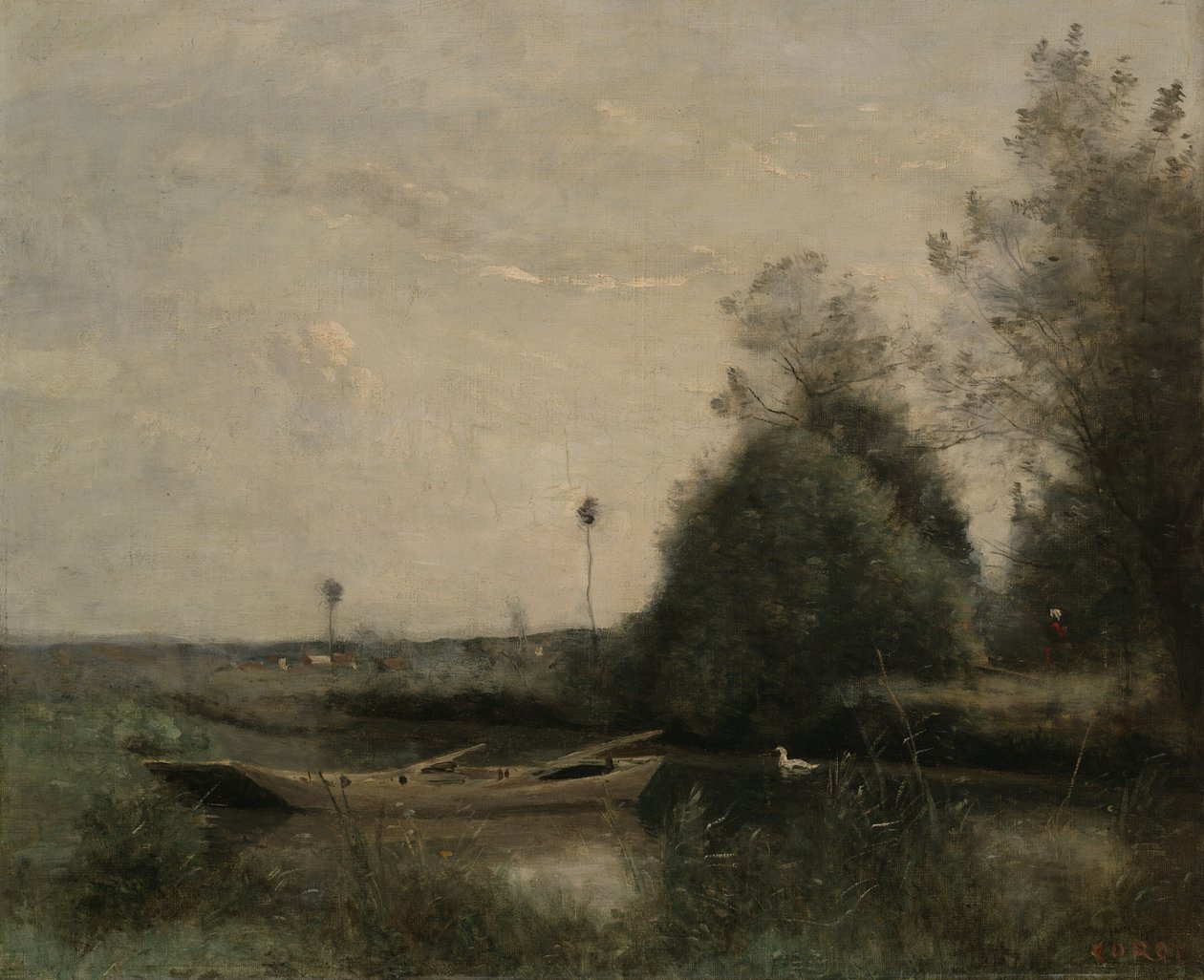 Een vijver in Mortain, c.1860-70 door Jean Baptiste Camille Corot