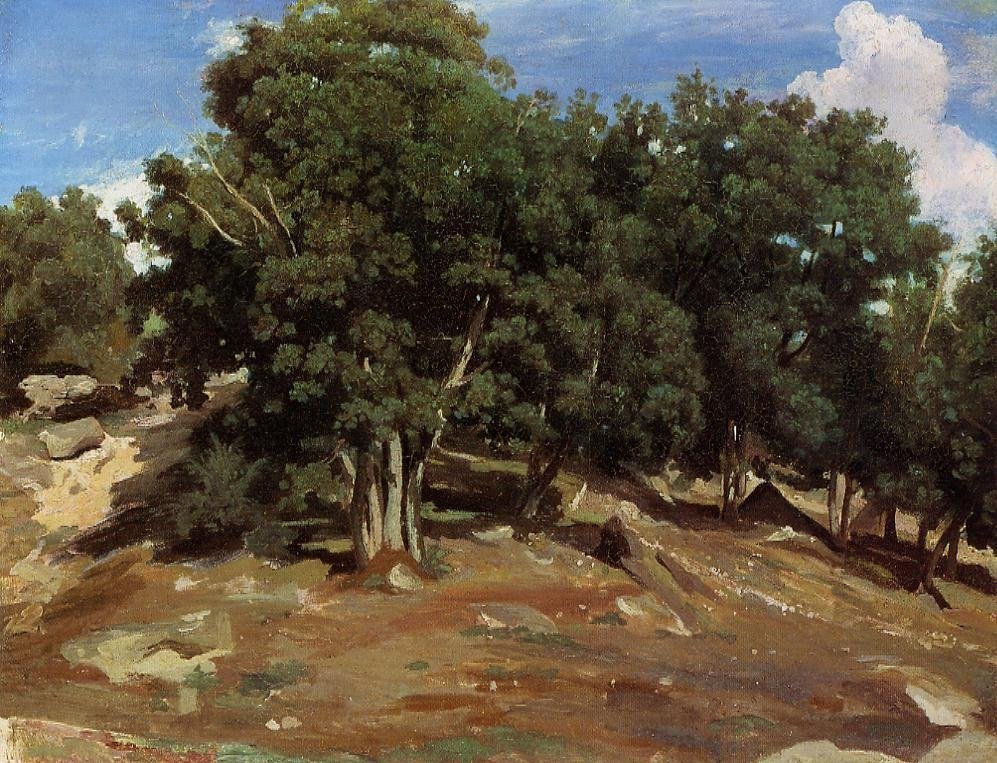 Zwarte eiken van Bas-Breau door Jean Baptiste Camille Corot
