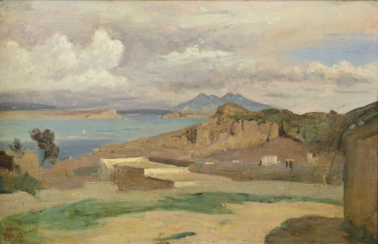 Ischia, Uitzicht vanaf de Hellingen van de Monte Epomeo, 1828 door Jean Baptiste Camille Corot
