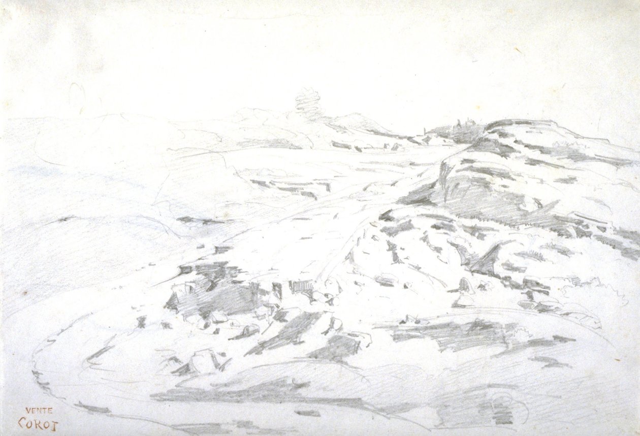 Landschapsstudies, Italië door Jean Baptiste Camille Corot