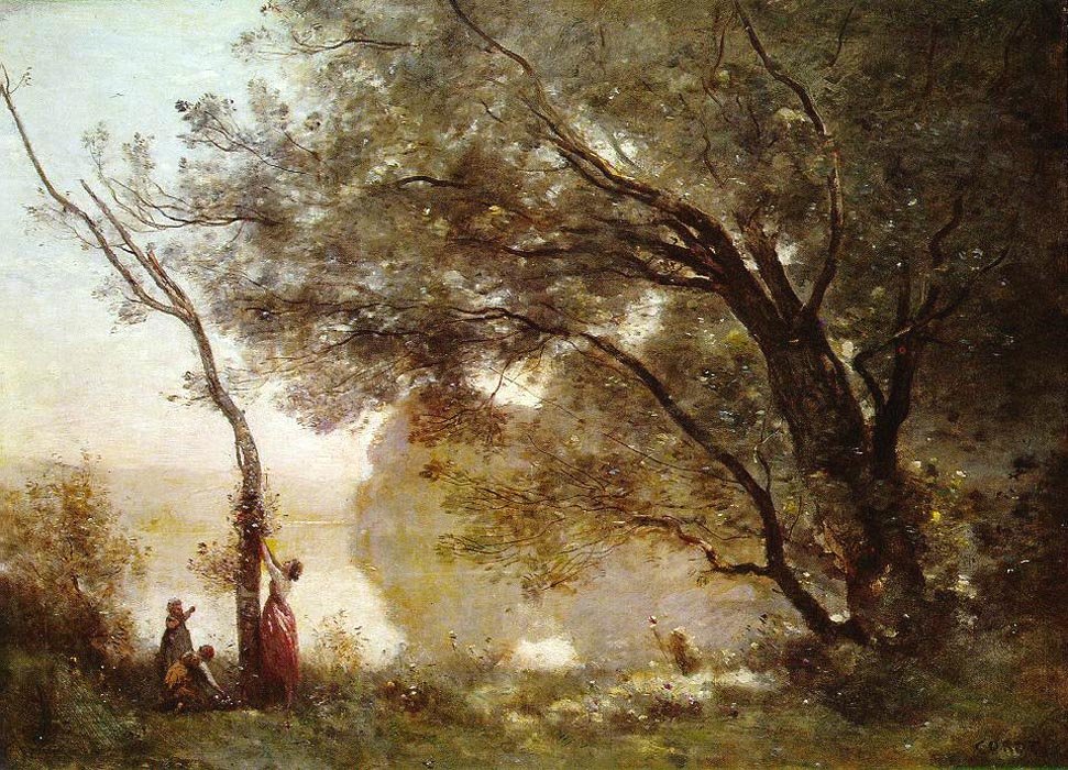 Herinnering aan Mortefontaine door Jean-Baptiste-Camille Corot