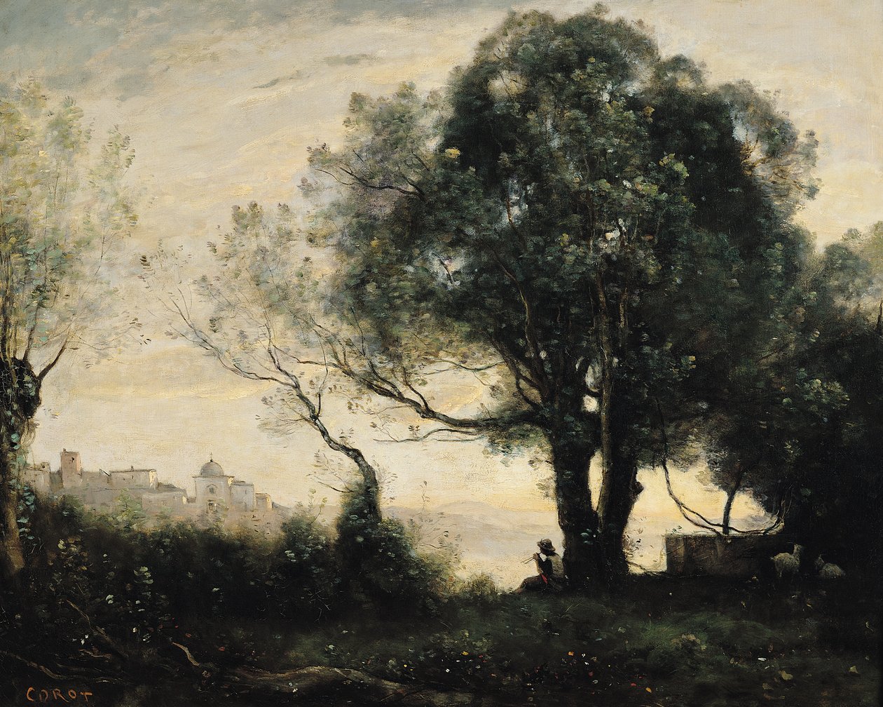Souvenir van Castel Gandolfo door Jean Baptiste Camille Corot