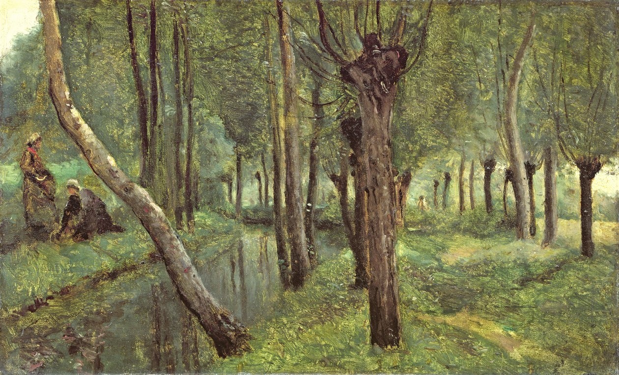 De Dijk, c.1865 door Jean Baptiste Camille Corot