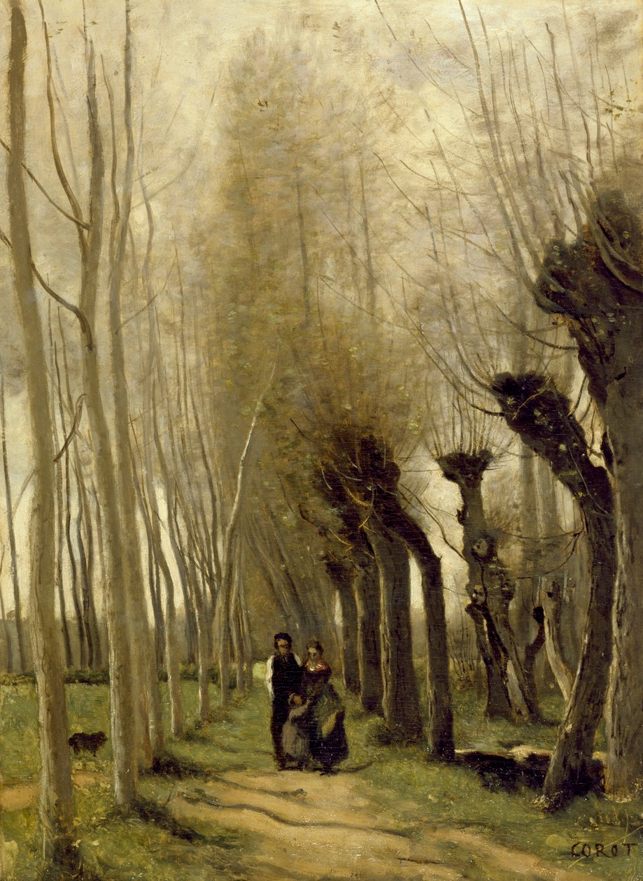 De wilgen van Marissel door Jean-Baptiste-Camille Corot