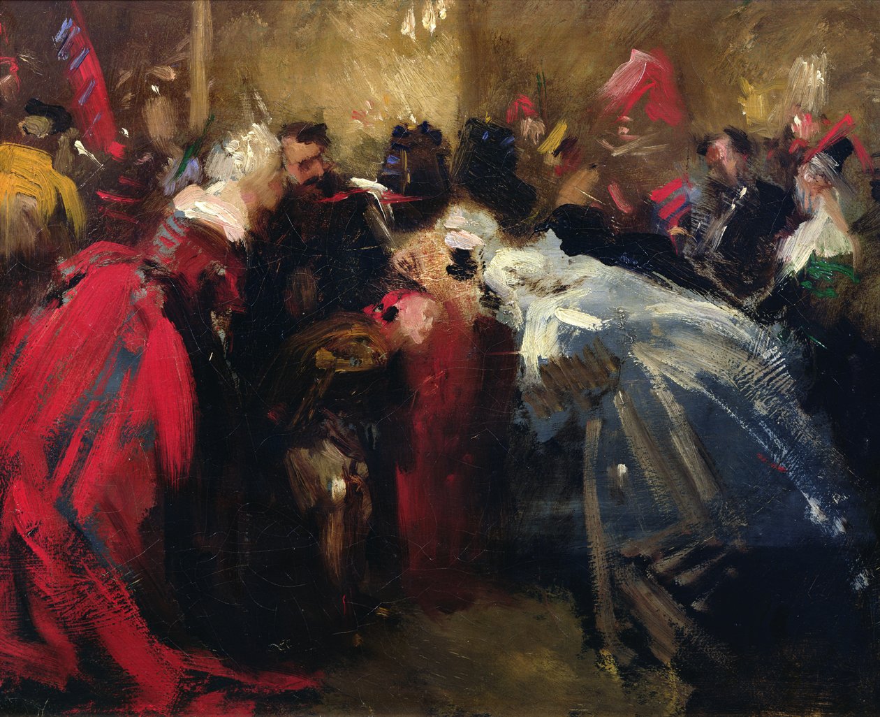 Gemaskerd bal in de Tuilerieën door Jean Baptiste Carpeaux