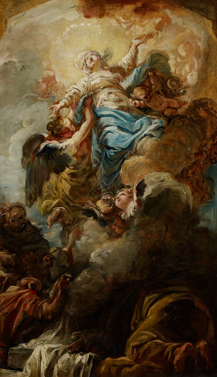 Studie voor de Hemelvaart van de Maagd, c.1760 door Jean Baptiste Deshays de Colleville