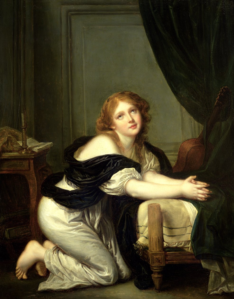 Ochtendgebed door Jean-Baptiste Greuze