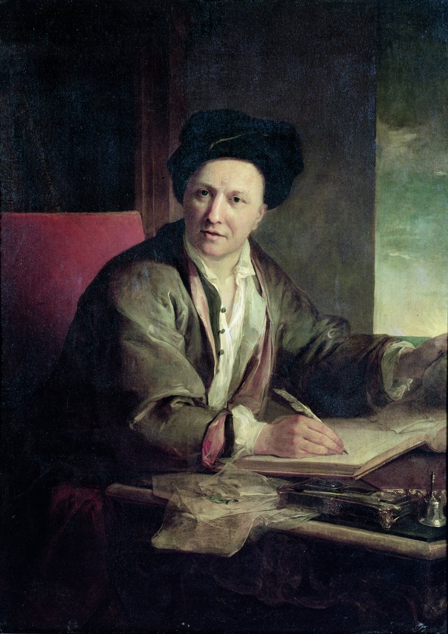 Portret van Bernard le Bovier de Fontenelle (1657-1757) door Jean Baptiste Greuze