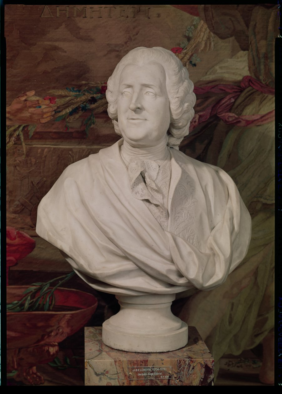 Portretbuste van Jacques-Ange Gabriel (1698-1782) door Jean Baptiste II Lemoyne