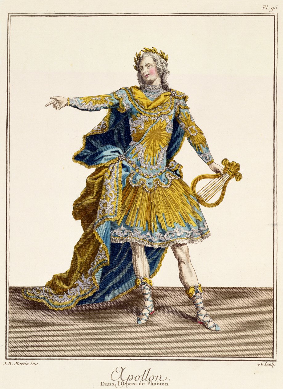 Kostuum voor Apollo in de opera 