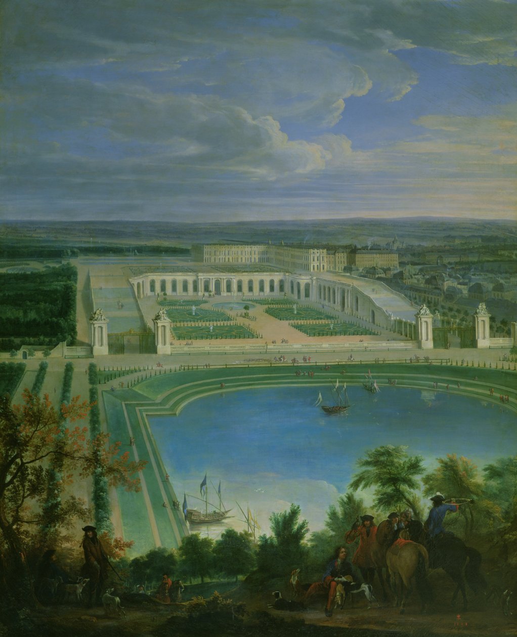 De Oranjerie en het Kasteel van Versailles, 1696 door Jean-Baptiste Martin