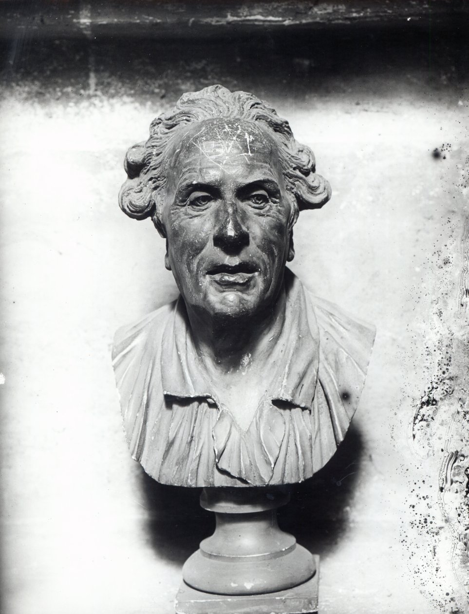 Zelfportret (gips) door Jean Baptiste Pigalle