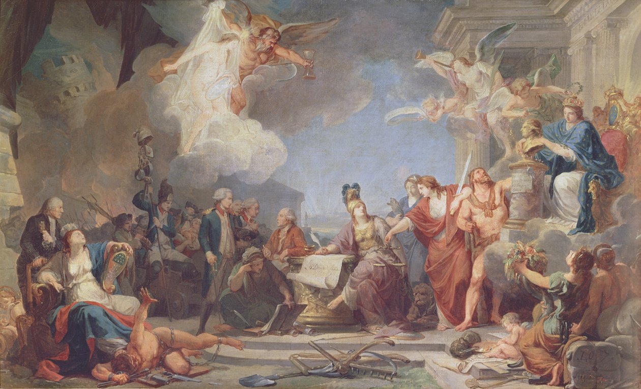 Allegorie van de Verklaring van de Rechten van de Mens, 1790 door Jean Baptiste Regnault