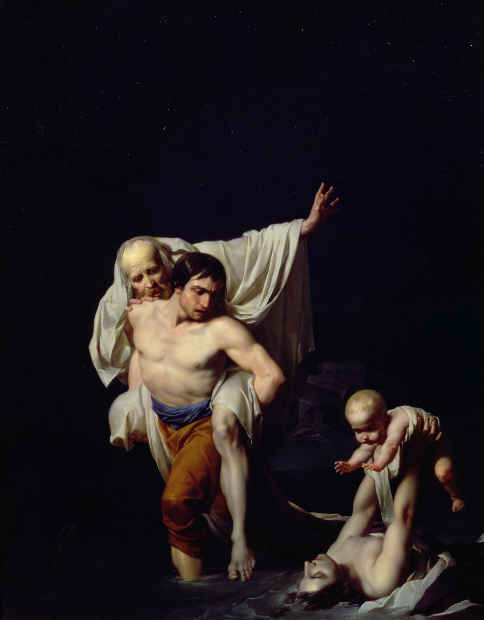 De Zondvloed, c.1789 door Jean Baptiste Regnault