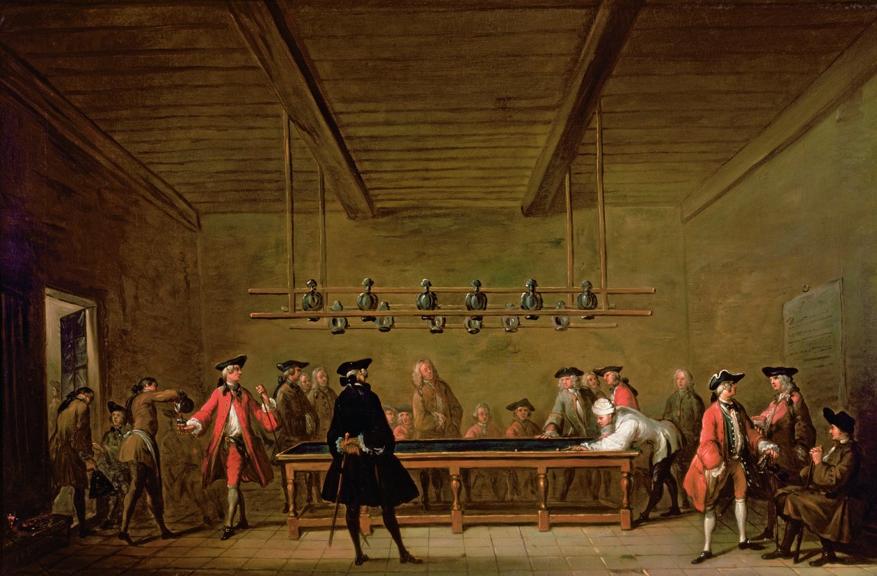Een spel biljart, c.1720-26 door Jean Baptiste Simeon Chardin