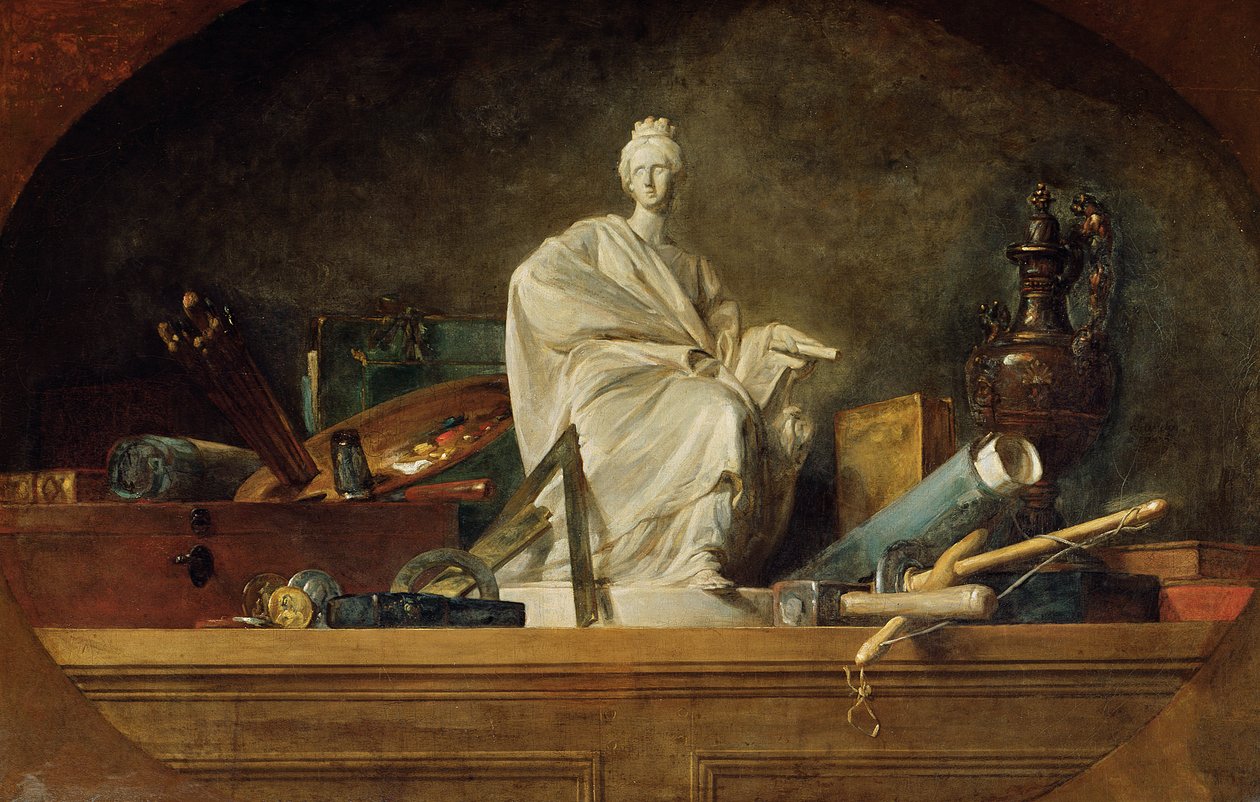 Attributen van de kunsten, 1765 door Jean Baptiste Simeon Chardin